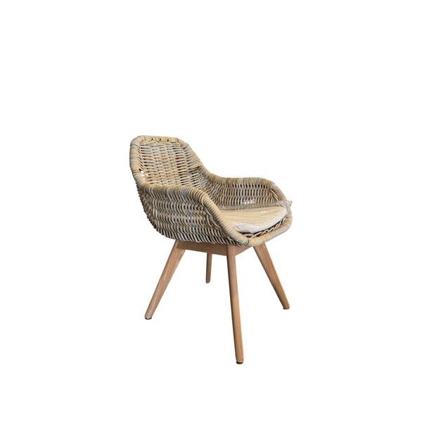 Image sur Nelly Chair, Kubu grey, Teak legs